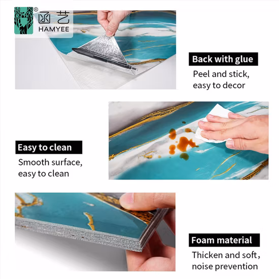 浴室の壁タイル、3Dキッチン防水粘着ステッカー